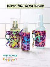 Load image into Gallery viewer, Spray Sanitizer sleeves (3 sizes included) machine embroidery design DIGITAL DOWNLOAD