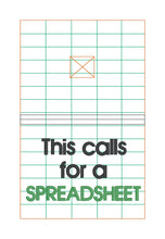 Load image into Gallery viewer, This Calls Spreadsheet notebook cover (2 sizes available) machine embroidery design DIGITAL DOWNLOAD