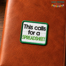 Load image into Gallery viewer, Spreadsheet patch (2 sizes included) machine embroidery design DIGITAL DOWNLOAD