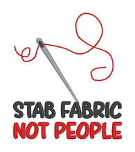 Load image into Gallery viewer, Stab Fabric machine embroidery design (5 sizes included) DIGITAL DOWNLOAD