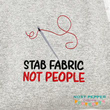 Load image into Gallery viewer, Stab Fabric machine embroidery design (5 sizes included) DIGITAL DOWNLOAD