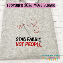 Load image into Gallery viewer, Stab Fabric machine embroidery design (5 sizes included) DIGITAL DOWNLOAD