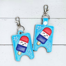 Load image into Gallery viewer, Star Pop Appliqué Sanitizer Case (2 sizes available) machine embroidery design DIGITAL DOWNLOAD