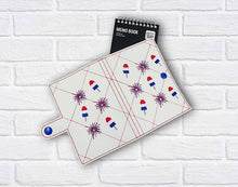 Load image into Gallery viewer, Star Pop Quilted top load notebook cover machine embroidery design DIGITAL DOWNLOAD