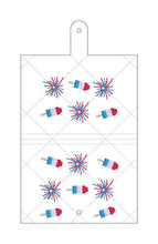 Load image into Gallery viewer, Star Pop Quilted top load notebook cover machine embroidery design DIGITAL DOWNLOAD