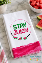 Load image into Gallery viewer, Stay Juicy machine embroidery design (4 sizes included) DIGITAL DOWNLOAD