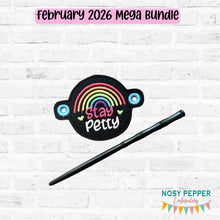 Load image into Gallery viewer, Stay Petty Bun cover —FEB 26 MB—machine embroidery design DIGITAL DOWNLOAD