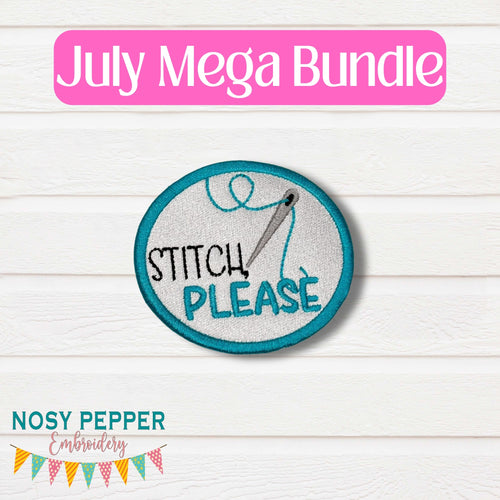 Stitch Please patch (2 sizes included) machine embroidery design DIGITAL DOWNLOAD