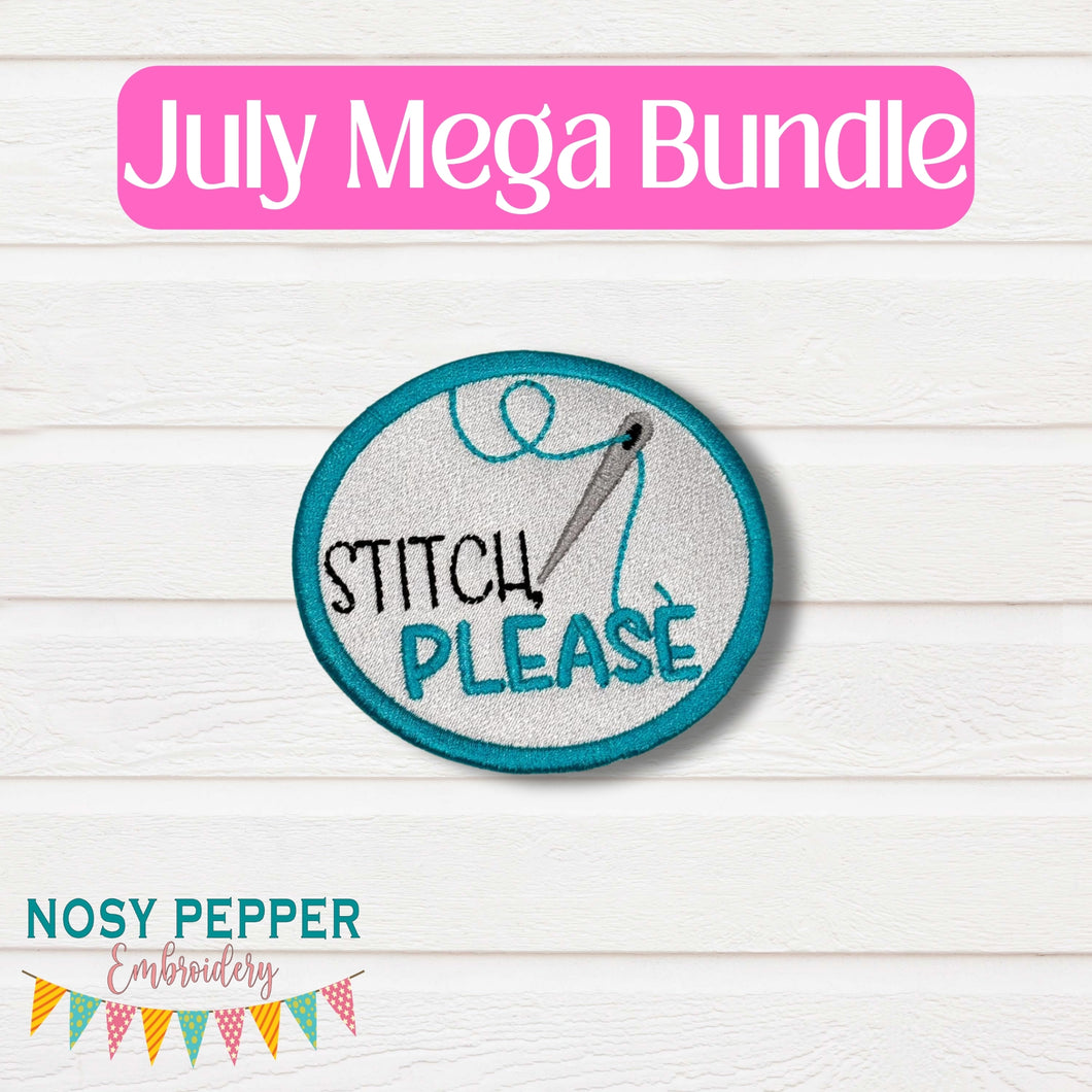 Stitch Please patch (2 sizes included) machine embroidery design DIGITAL DOWNLOAD