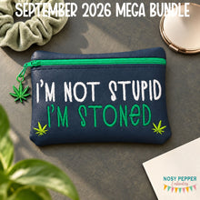 Load image into Gallery viewer, I'm Stoned ITH Bag (4 sizes available) machine embroidery design DIGITAL DOWNLOAD