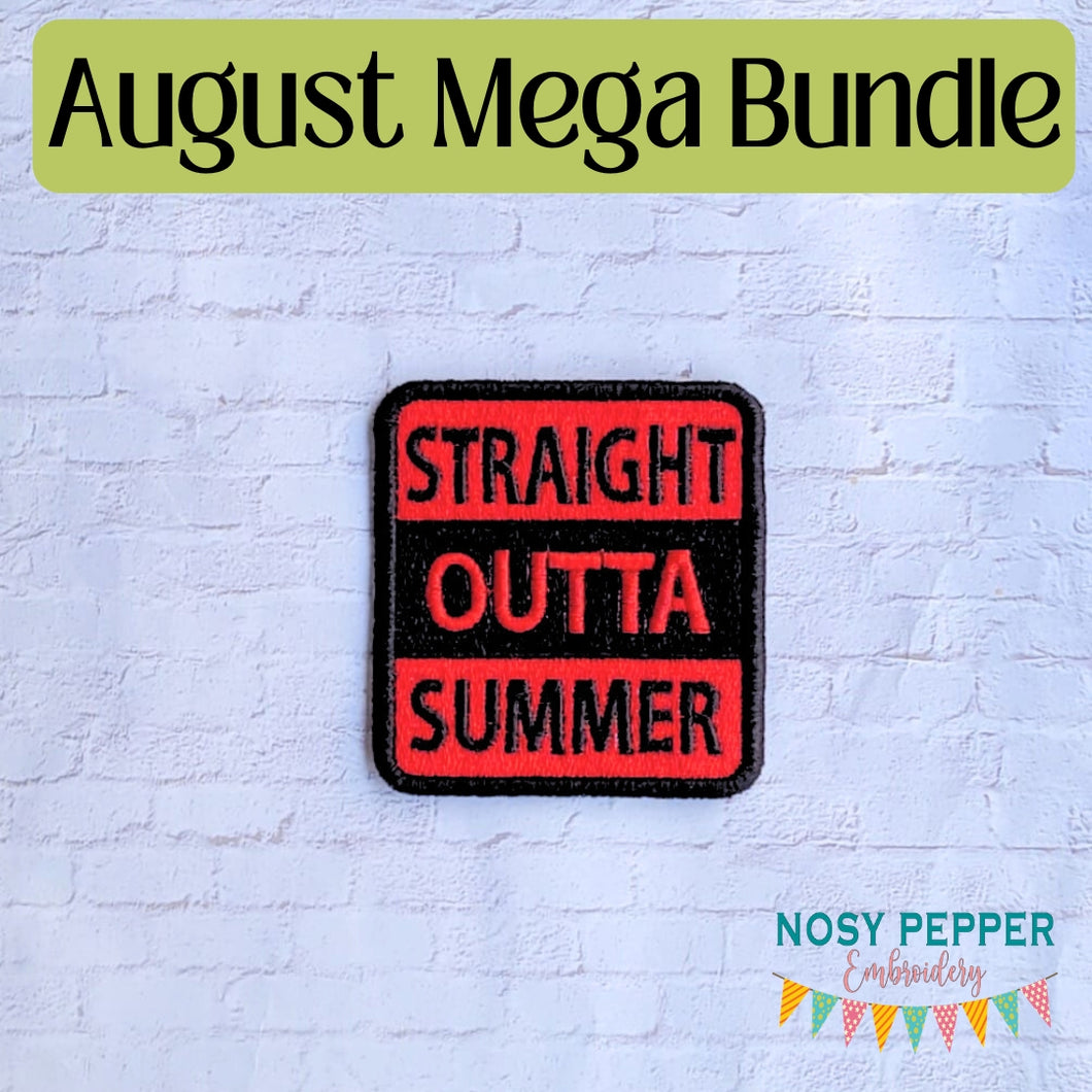 Straight Outta Summer patch (2 sizes included) machine embroidery design DIGITAL DOWNLOAD