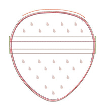 Load image into Gallery viewer, Strawberry Bag Essentials ITH Bag (4 sizes available) machine embroidery design DIGITAL DOWNLOAD