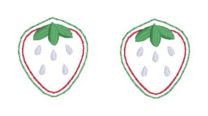 Strawberry ITH earrings July 2024 Patreon Bundle machine embroidery design DIGITAL DOWNLOAD