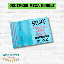 Load image into Gallery viewer, Stuff I Have To Write notebook cover 2 sizes available machine embroidery design DIGITAL DOWNLOAD