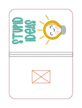 Load image into Gallery viewer, Stupid Ideas notebook cover (2 sizes available) machine embroidery design DIGITAL DOWNLOAD