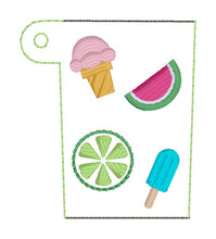 Load image into Gallery viewer, Summer Sweet Treats Mini Set Machine Embroidery File (9 Designs Included) Digital Download