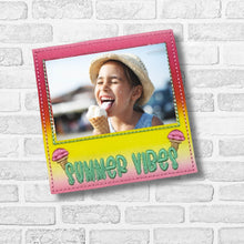 Load image into Gallery viewer, Summer Vibes Frame machine embroidery design DIGITAL DOWNLOAD