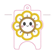 Load image into Gallery viewer, Sunflower Appliqué Sanitizer Case (2 sizes available) machine embroidery design DIGITAL DOWNLOAD