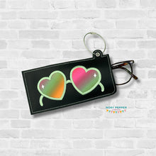 Load image into Gallery viewer, Sunglasses Applique Case ITH Embroidery Design – Eyeglass Holder (2 Versions included)