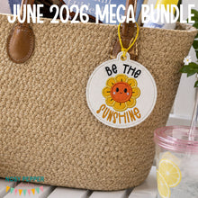Load image into Gallery viewer, Be The Sunshine applique bag tag/ornament/bookmark machine embroidery design DIGITAL DOWNLOAD