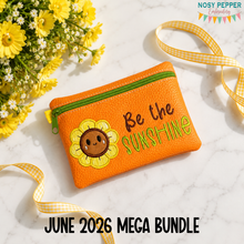 Load image into Gallery viewer, Be The Sunshine ITH Bag (4 sizes available) machine embroidery design DIGITAL DOWNLOAD