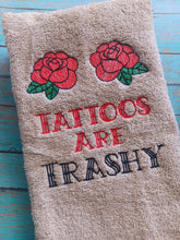Load image into Gallery viewer, Tattoos Are Trashy machine embroidery design (4 sizes included) DIGITAL DOWNLOAD