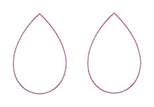 Load image into Gallery viewer, Teardrop shaker ITH earrings machine embroidery design DIGITAL DOWNLOAD