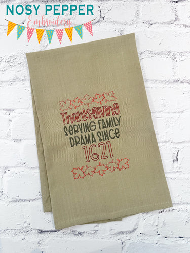 Thanksgiving Since 1621 machine embroidery design (4 sizes included) DIGITAL DOWNLOAD