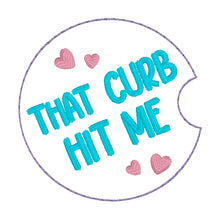 Load image into Gallery viewer, That Curb Car coaster (2 sizes included) —FEB 26 MB—machine embroidery design DIGITAL DOWNLOAD