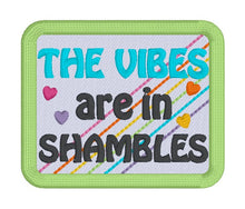 Load image into Gallery viewer, The Vibes patch (2 sizes included) machine embroidery design DIGITAL DOWNLOAD
