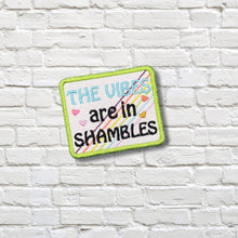 Load image into Gallery viewer, The Vibes patch (2 sizes included) machine embroidery design DIGITAL DOWNLOAD