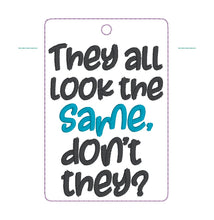 Load image into Gallery viewer, They All Look luggage tag set AUGUST MYSTERY BUNDLE machine embroidery design DIGITAL DOWNLOAD