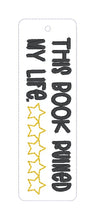 Load image into Gallery viewer, This Book Ruined 5x7 bookmark/bag tag/ornamentmachine embroidery design DIGITAL DOWNLOAD