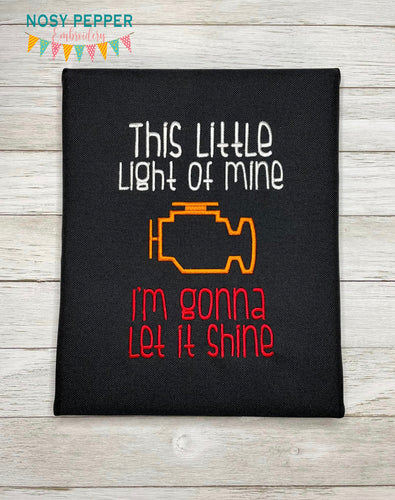 This Little Light machine embroidery design (4 sizes included) DIGITAL DOWNLOAD