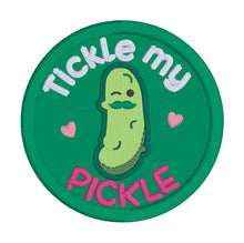 Load image into Gallery viewer, Tickle My Pickle patch (2 sizes included) machine embroidery design —JAN 26 MB—DIGITAL DOWNLOAD