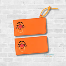 Load image into Gallery viewer, Tiger Friend Glasses case  (2 versions included) machine embroidery design DIGITAL DOWNLOAD