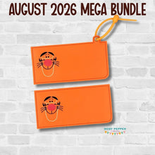 Load image into Gallery viewer, Tiger Friend Glasses case  (2 versions included) machine embroidery design DIGITAL DOWNLOAD