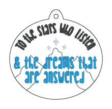 Load image into Gallery viewer, To The Stars bookmark/ornament/bag tag machine embroidery design DIGITAL DOWNLOAD