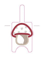 Load image into Gallery viewer, Toadstool Appliqué Sanitizer Case (2 sizes available) machine embroidery design DIGITAL DOWNLOAD