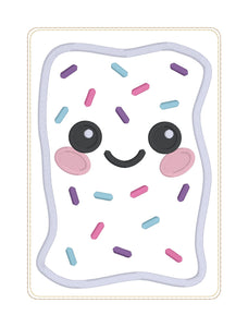 Toaster Tart applique mug rug machine embroidery design (4 sizes, envelope and turned styles included) DIGITAL DOWNLOAD