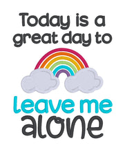 Load image into Gallery viewer, Today Is A Great Day machine embroidery design (4 sizes included) DIGITAL DOWNLOAD