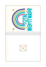 Load image into Gallery viewer, Total Nightmare notebook cover 2 sizes available machine embroidery design DIGITAL DOWNLOAD