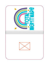 Load image into Gallery viewer, Total Nightmare notebook cover 2 sizes available machine embroidery design DIGITAL DOWNLOAD