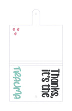 Load image into Gallery viewer, Trauma top load notebook cover machine embroidery design DIGITAL DOWNLOAD