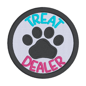 Treat Dealer patch (2 sizes included) machine embroidery design DIGITAL DOWNLOAD