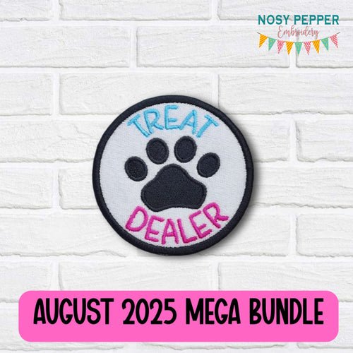 Treat Dealer patch (2 sizes included) machine embroidery design DIGITAL DOWNLOAD
