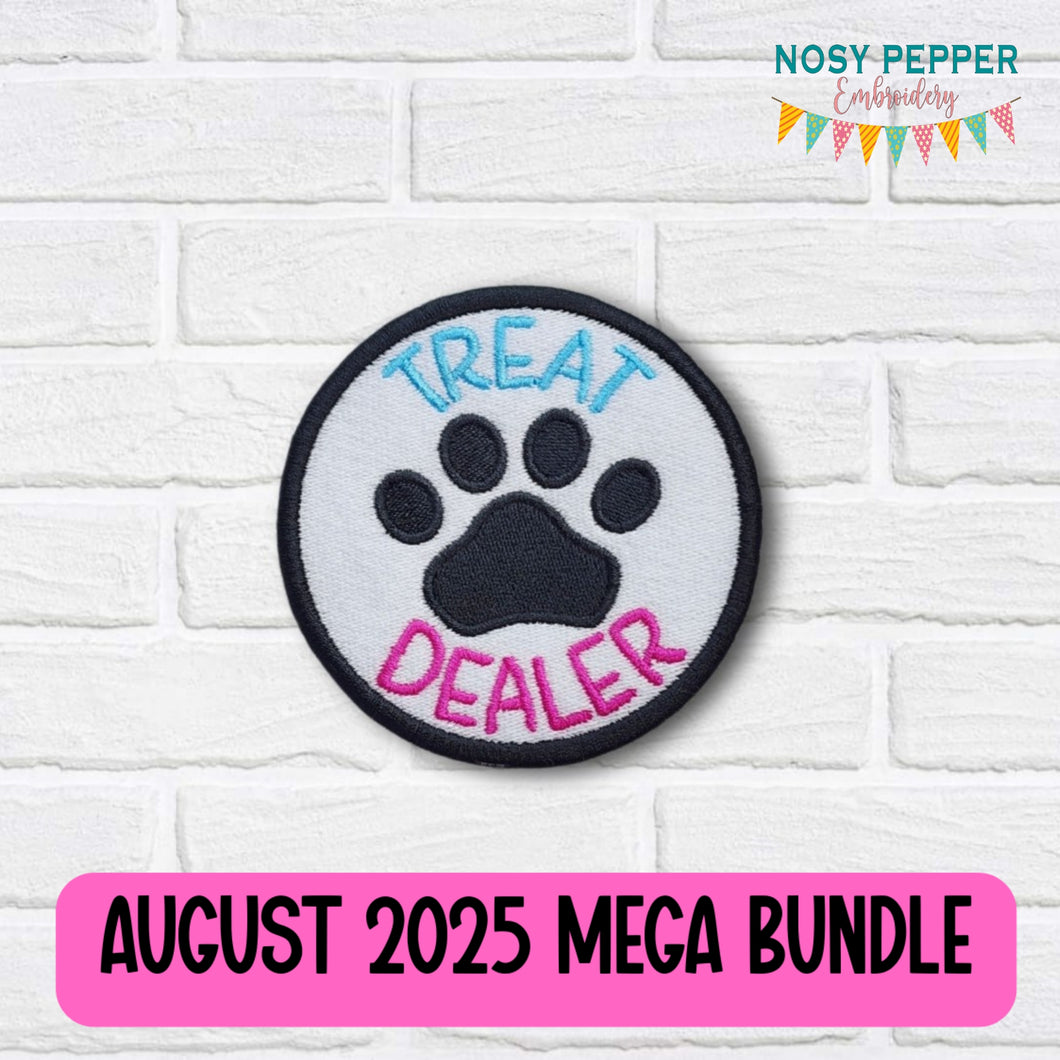 Treat Dealer patch (2 sizes included) machine embroidery design DIGITAL DOWNLOAD