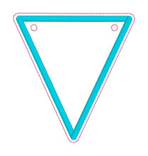Load image into Gallery viewer, Triangle Applique Bunting version 2 machine embroidery design DIGITAL DOWNLOAD