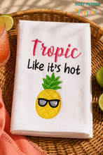 Load image into Gallery viewer, Tropic like it's hot applique machine embroidery design (4 sizes included) DIGITAL DOWNLOAD