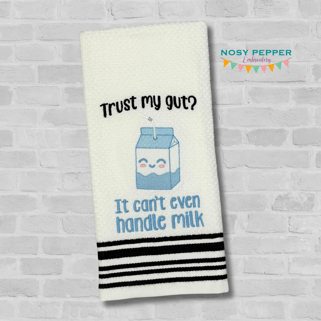 Trust My Gut machine embroidery design (4 sizes included) DIGITAL DOWNLOAD